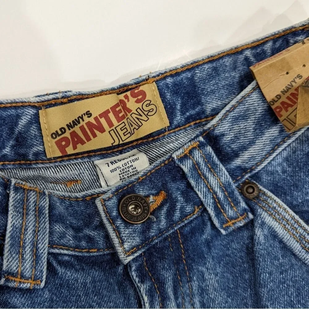 Old Navy NWT NOS Deadstock Vintage Y2k Painters Carpenter Jeans Boys Size 7